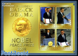Nobel Peace prize to Barack Obama 4v m/s