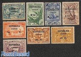 Congo, Vasco da Gama, overprints on Macau stamps 8v