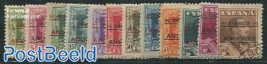 Overprints on spanish stamps 12v