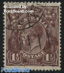 1.5p Redbrown, Stamp out of set