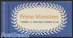 Prime ministers booklet with 5x4v