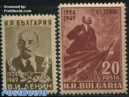 W.I. Lenin 25th death anniversary 2v