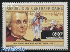 600F, Mozart, Stamp out of set