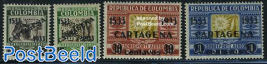 Cartagena, overprints 4v