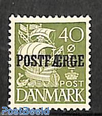 40pf, POSTFAERGE, Type I, Stamp out of set
