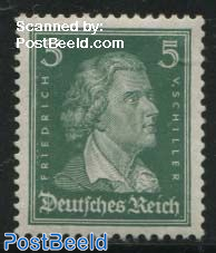 5pf, v. Schiller, Stamp out of set