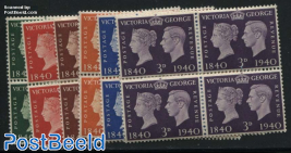 Stamp centenary 6v, Blocks of 4 [+]