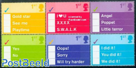 Message stamps 6v [++] multiple choice