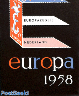 Original Dutch promotional folder from 1958, Europa, Dutch language