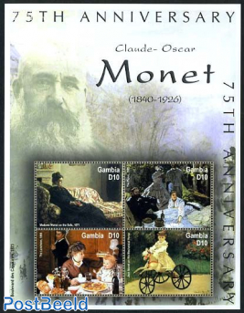 Claude Monet paintings 4v m/s