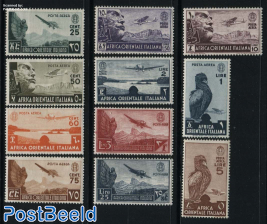 East Africa, Airmail definitives 11v