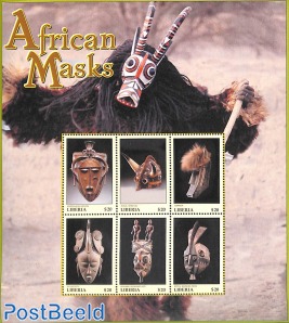Tradional African masks  6v m/s
