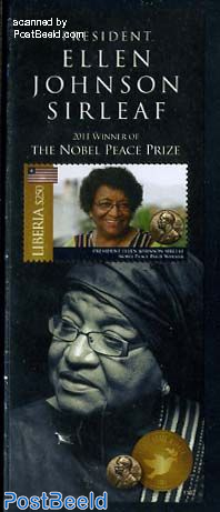 Ellen Johnson Sirleaf Nobel prize winner s/s
