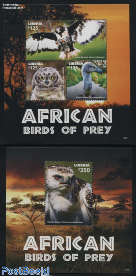 African Birds of Prey 2 s/s