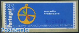 Automat stamp Portugal 98 1v (face value may vary)
