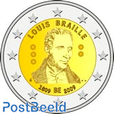 2 Euro, Belgium, Louis Braille