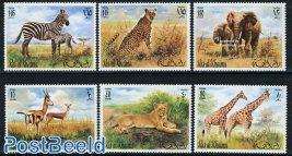 African wildlife 6v