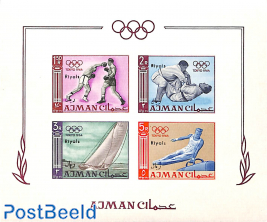 Olympic games with Riyals overprints, imperforated s/s