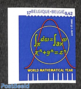 Int. Mathmatic year 1v, imperforated
