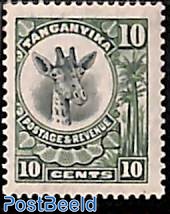 Tanganyika, 10c, Stamp out of set
