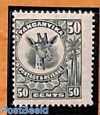Tanganyika, 50c, Stamp out of set