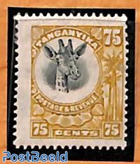 Tanganyika, 75c, Stamp out of set