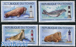 Seals, Walrus & Lighthouses 4v