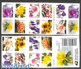 Flowers 2x10v in double sided booklet s-a