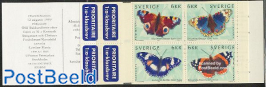 Butterflies 4v in booklet, joint issue Singapore