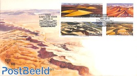 Sand dunes in desert 4v