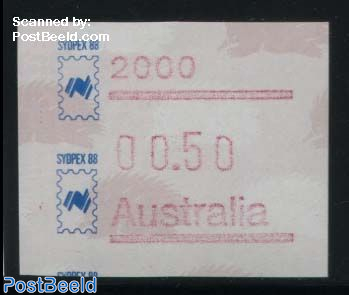 Automat stamp, Sydpex 1v (face value may vary)