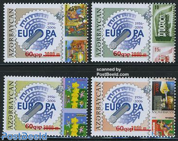 50 Year Europa stamps 4v, overprints