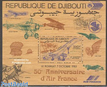 Air France s/s on wood
