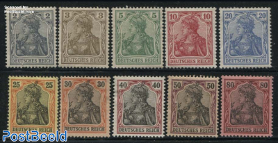 Definitives Germania without WM 10v
