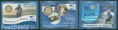 Rotary centenary 3v