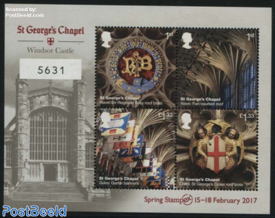St Georges Chapel, Stampex Overprint s/s
