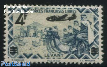 Levant post, overprint 1v