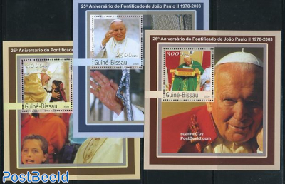 Pope John Paul II 3 s/s