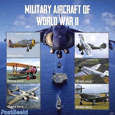Military Aircraft of World War II 6v m/s