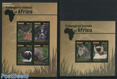 Endangered Animals of Africa 2 s/s