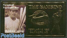 Babe Ruth s/s, gold