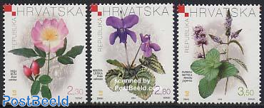 Flowers 3v, fragrant stamps