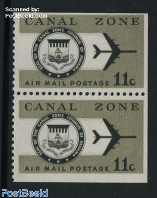 Airmail 1v bottom booklet pair