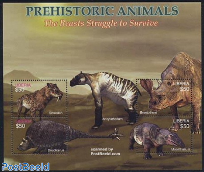 Prehistoric animals 4v m/s, Smilodon