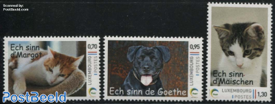 Personal Stamps 3v s-a, Domestic Animals