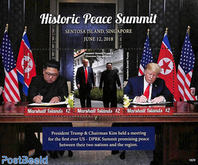 Meeting between Trump and Kim Jong-Un 3v m/s