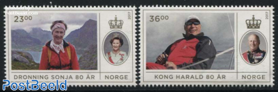 Royal Couple 80 years 2v s-a