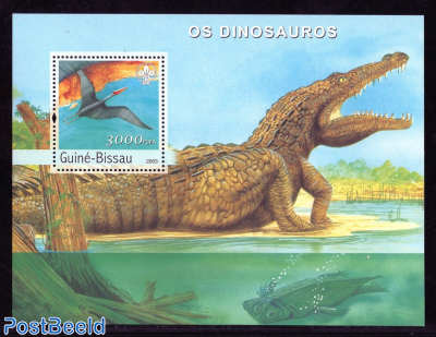 Prehistoric Crocodile s/s