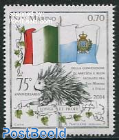 75th anniv of convention with Italy 1v