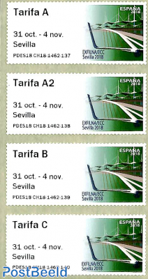Automat stamps Exfilna Sevilla 4v